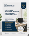 Politique de prévention et de traitement des plaintes de harcèlement au travail (incluant les tiers)